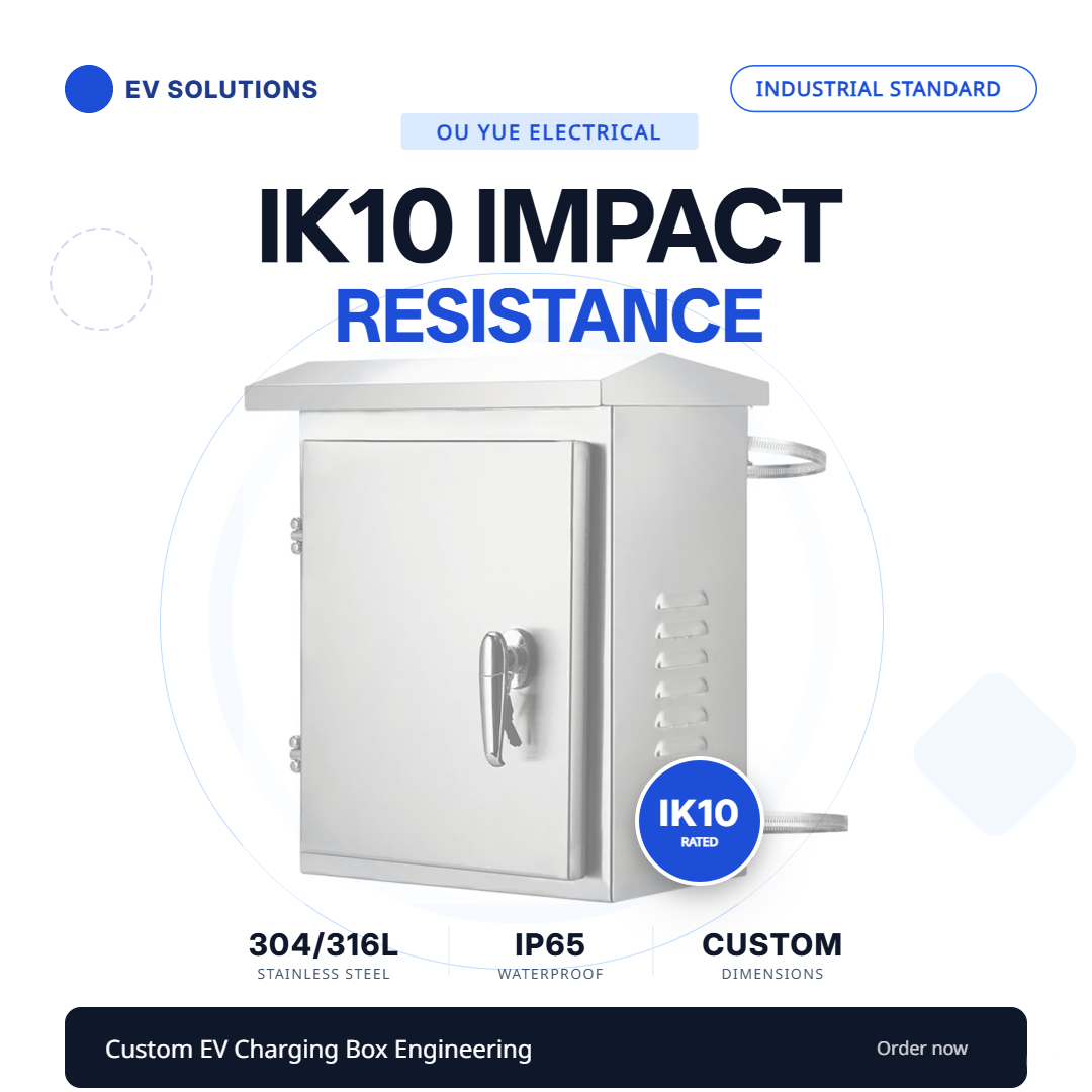 Khi hộp sạc bị va đập: Thiết kế cấu trúc chống va đập IK10 của hộp sạc EV thép không gỉ tùy chỉnh