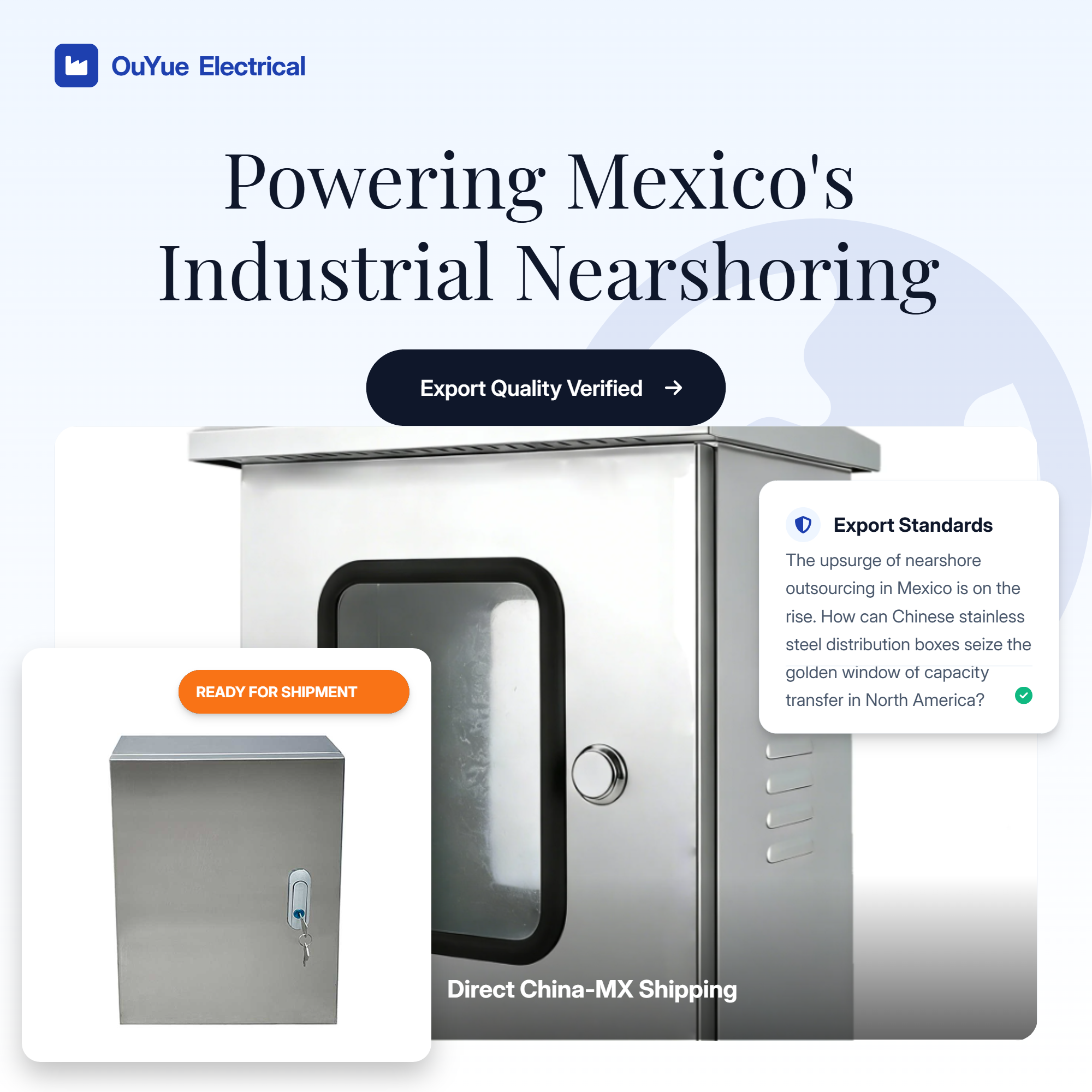 Sự bùng nổ của hoạt động gia công gần bờ ở Mexico đang gia tăng. Làm thế nào các hộp phân phối thép không gỉ của Trung Quốc có thể nắm bắt được cơ hội vàng về chuyển giao công suất ở Bắc Mỹ?