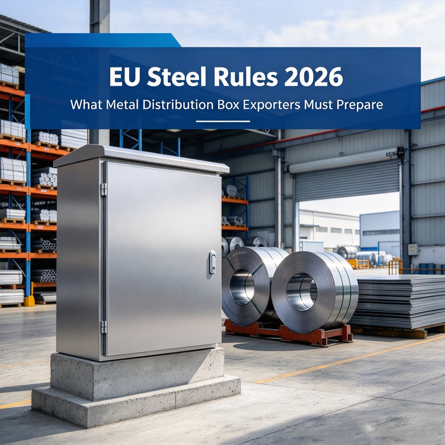 Quy tắc thép của EU 2026: Hướng dẫn xuất khẩu hộp phân phối kim loại